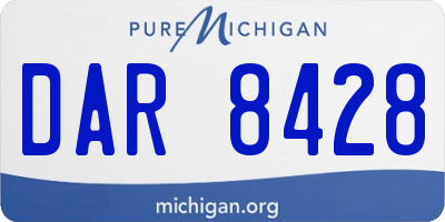 MI license plate DAR8428