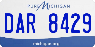 MI license plate DAR8429