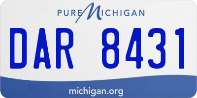 MI license plate DAR8431