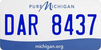 MI license plate DAR8437