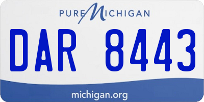MI license plate DAR8443