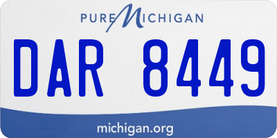 MI license plate DAR8449