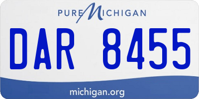 MI license plate DAR8455
