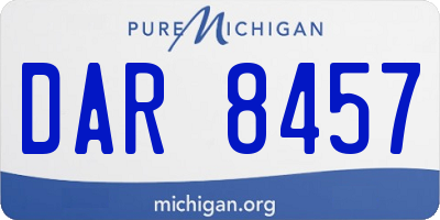 MI license plate DAR8457