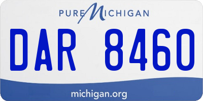 MI license plate DAR8460