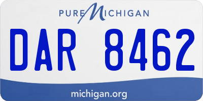 MI license plate DAR8462