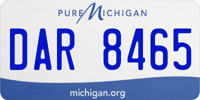 MI license plate DAR8465