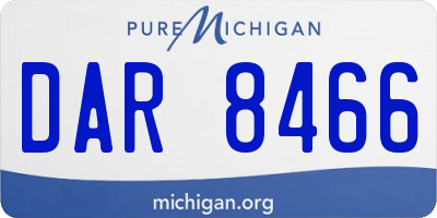 MI license plate DAR8466
