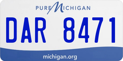 MI license plate DAR8471