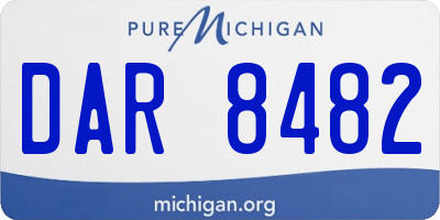 MI license plate DAR8482