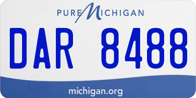 MI license plate DAR8488