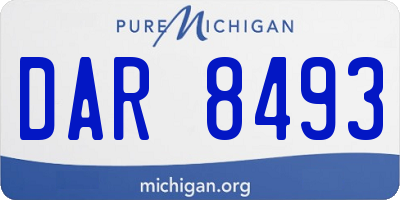 MI license plate DAR8493