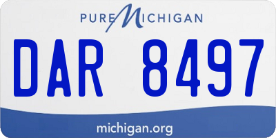 MI license plate DAR8497