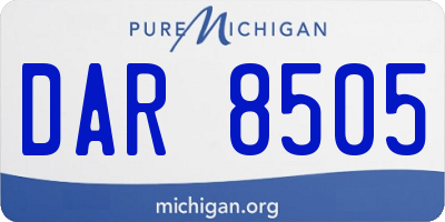 MI license plate DAR8505