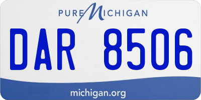 MI license plate DAR8506