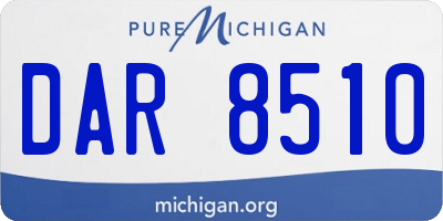 MI license plate DAR8510