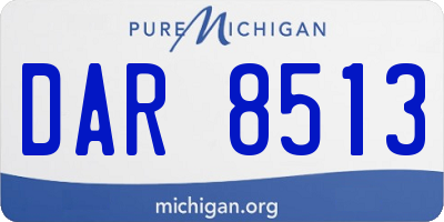 MI license plate DAR8513