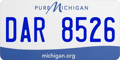 MI license plate DAR8526