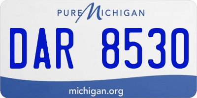 MI license plate DAR8530