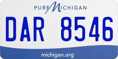 MI license plate DAR8546