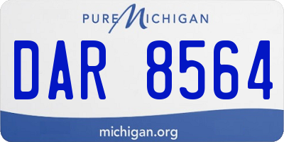 MI license plate DAR8564