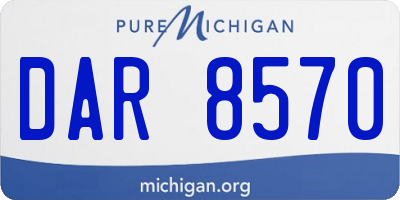 MI license plate DAR8570