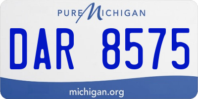 MI license plate DAR8575