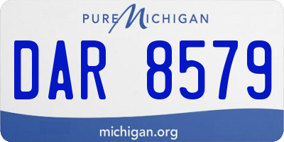 MI license plate DAR8579