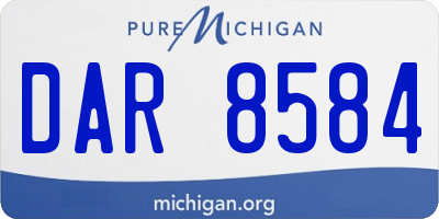 MI license plate DAR8584