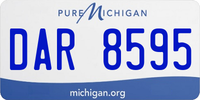 MI license plate DAR8595