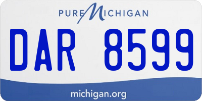 MI license plate DAR8599