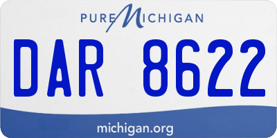 MI license plate DAR8622