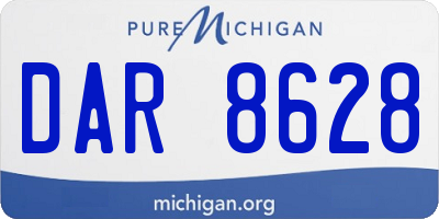 MI license plate DAR8628