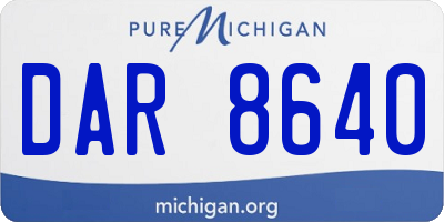MI license plate DAR8640