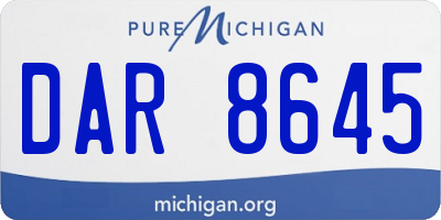 MI license plate DAR8645
