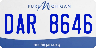MI license plate DAR8646