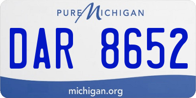 MI license plate DAR8652