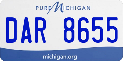 MI license plate DAR8655