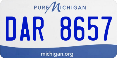MI license plate DAR8657