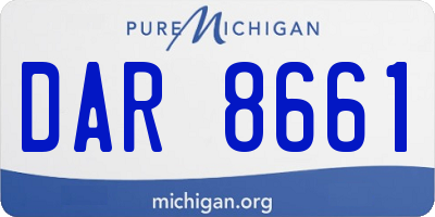 MI license plate DAR8661