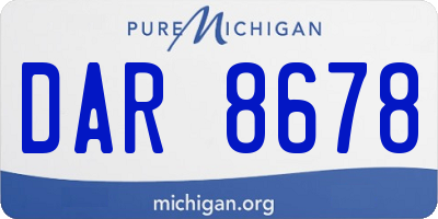 MI license plate DAR8678