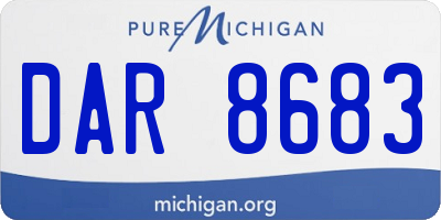 MI license plate DAR8683