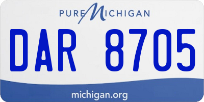 MI license plate DAR8705