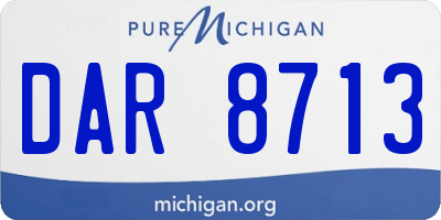 MI license plate DAR8713