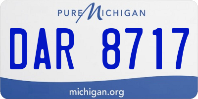 MI license plate DAR8717