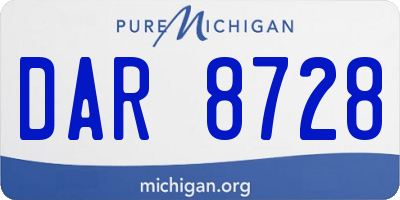 MI license plate DAR8728