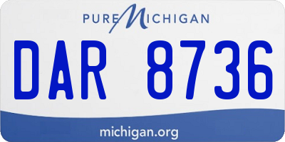 MI license plate DAR8736