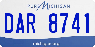 MI license plate DAR8741