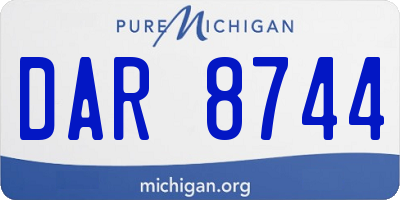 MI license plate DAR8744