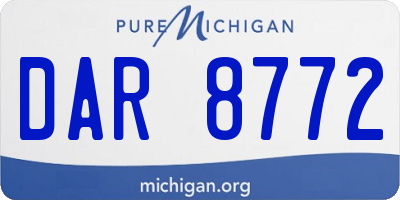 MI license plate DAR8772